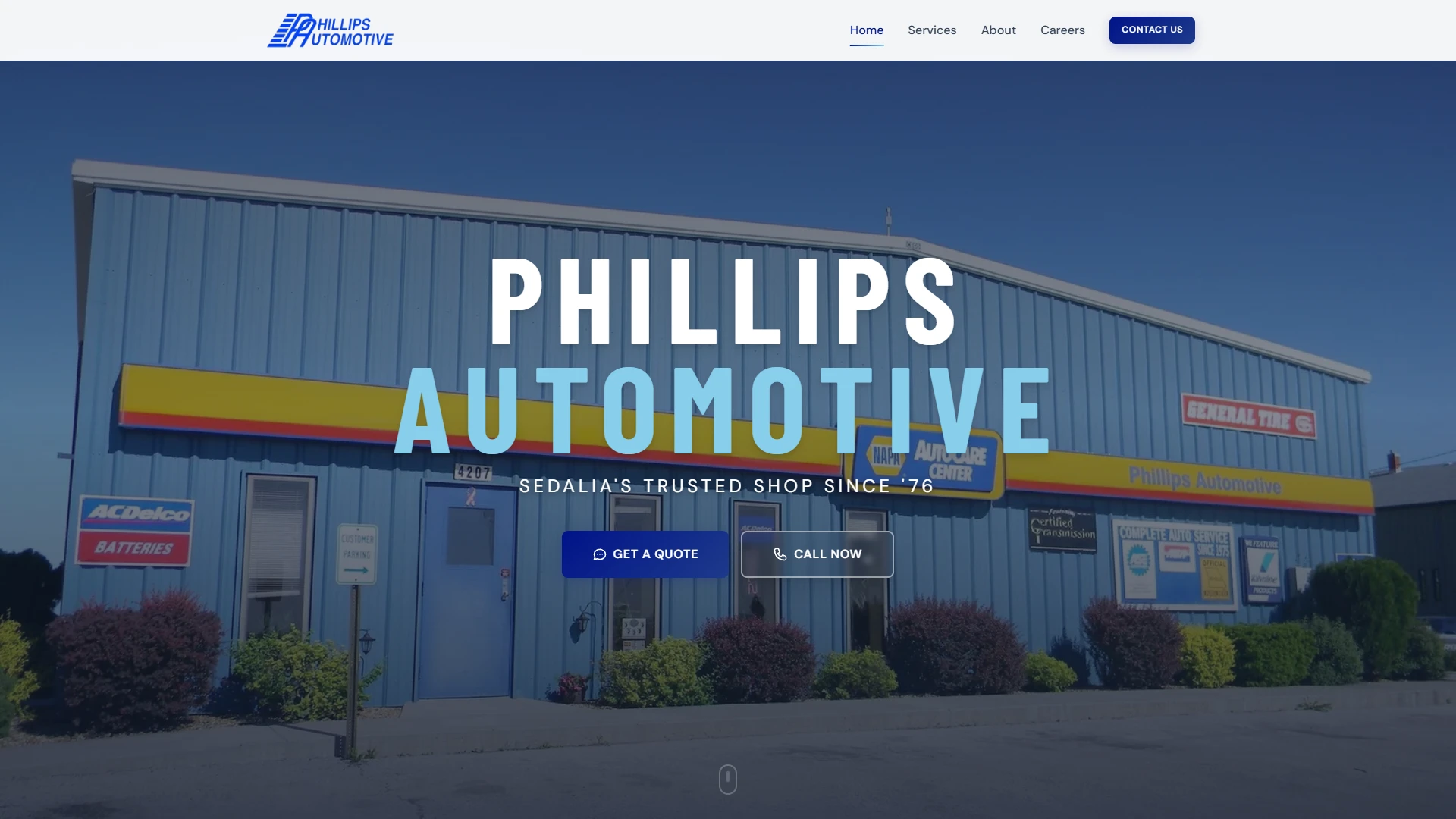 Phillips Automotive website - built by Orlov Digital