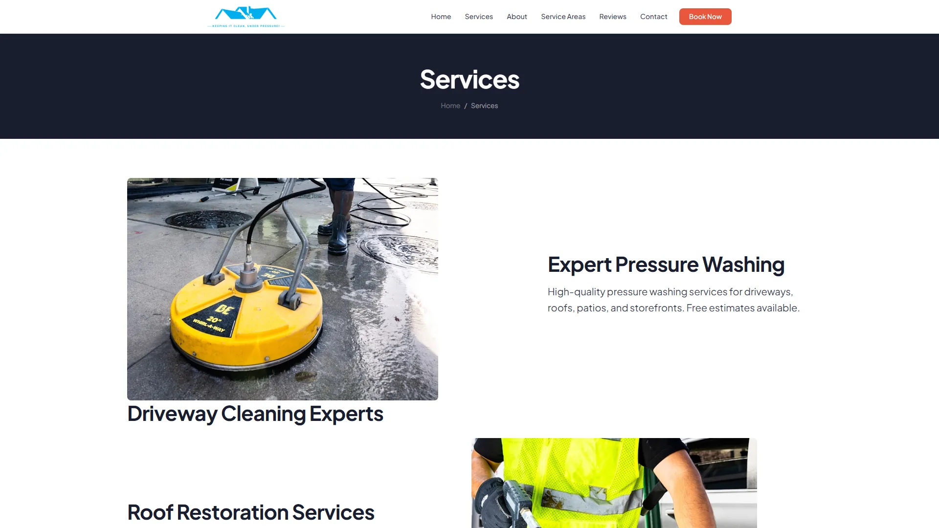 Pinnacle Pressure services page